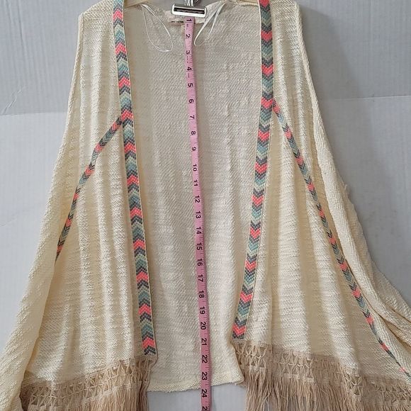Love Culture Knit Boho Vest- Cream - Picture 4 of 8